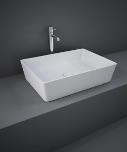 rak feeling rectangular counter top wash basin main image white