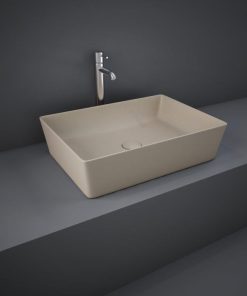 rak feeling rectangular counter top wash basin main image cappuccino