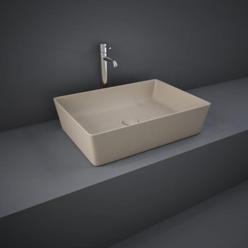 rak feeling rectangular counter top wash basin main image cappuccino