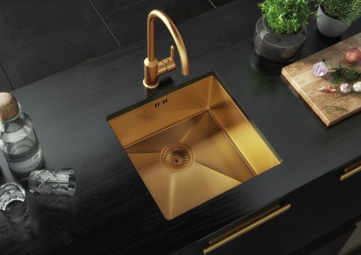 GOLD SINKGLE BOWL SINK