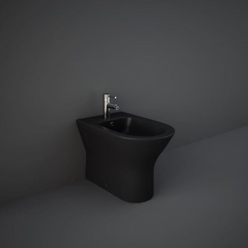 RAK BACK TO WALL RIMLESS BIDET MAIN IMAGE BLACK