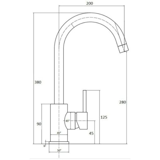 stainless steel kitchen sink tap